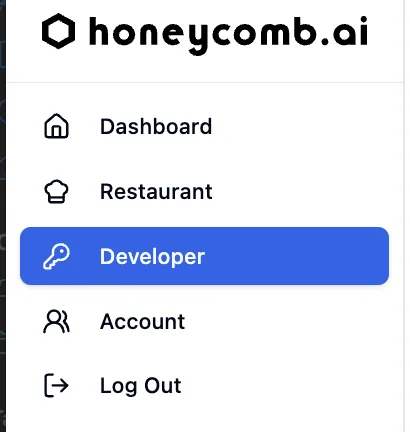 The Developer tab in the Honeycomb dashboard